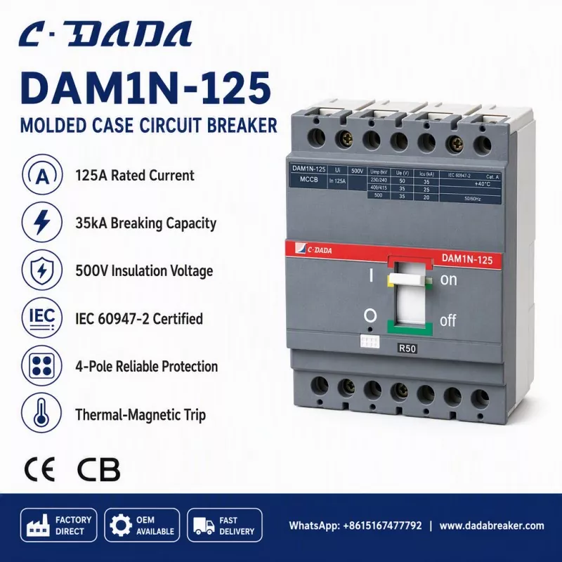 Дэд түгээлтийн бүрэн бүтэн байдлыг хангах: C·DADA DAM1N-125 MCCB шийдэл