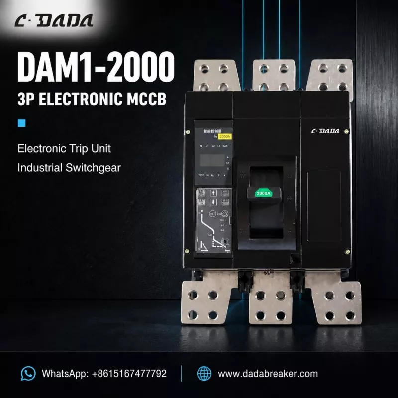 DAM1-2000 Үйлдвэрийн хуваарилах төхөөрөмжид зориулсан 3P электрон MCCB | C ·DADA Цахилгаан